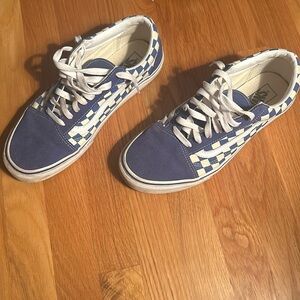 Blue checkered vans (can’t even purchase them anymore on any retail websites)